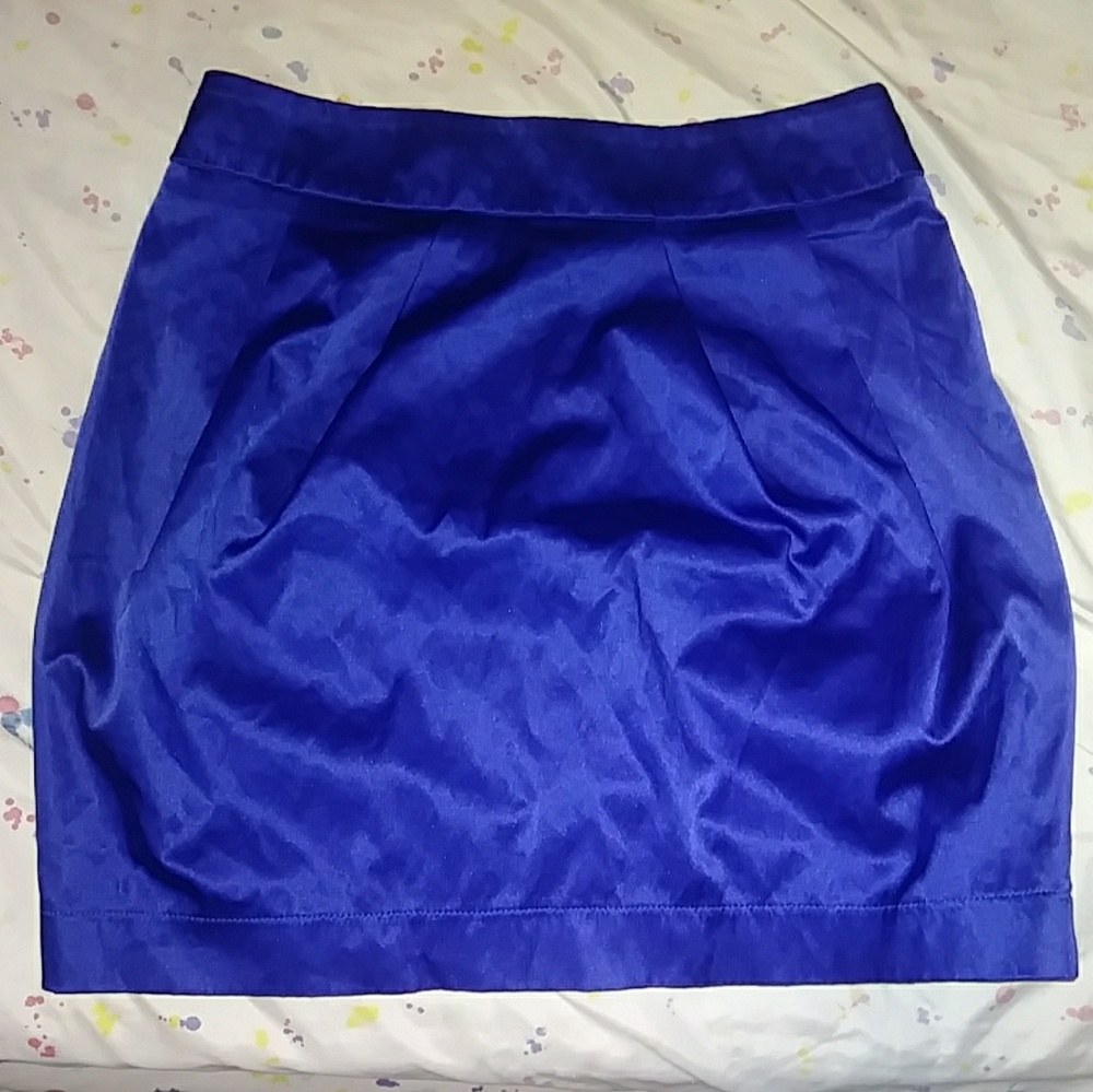 F21 Blue Shiny Skirt!